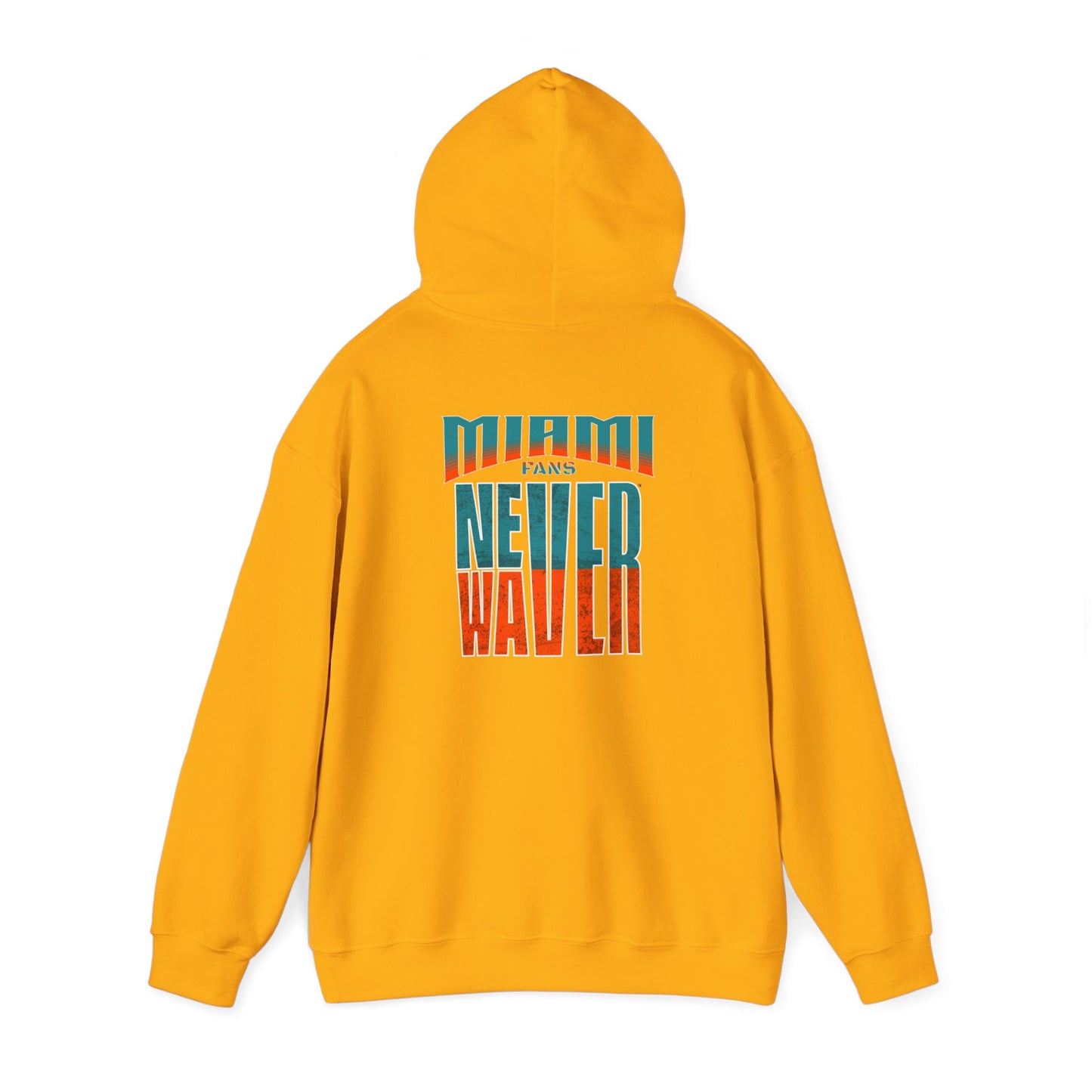 Miami Fans Never Waver Unisex Heavy Blend™ Hooded Sweatshirt