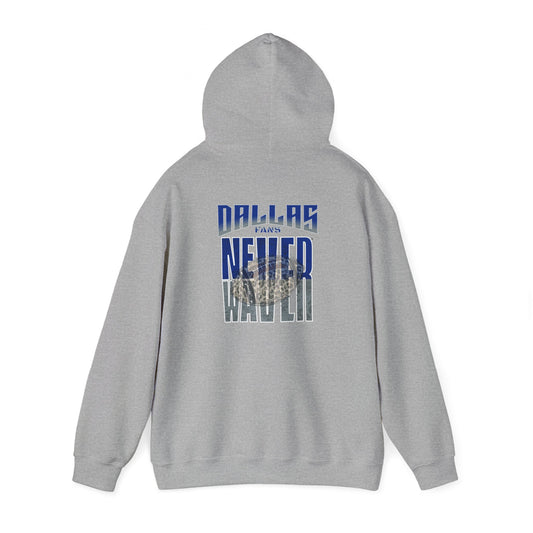 Dallas Fans Never Waver W-Leopard Football Unisex Heavy Blend™ Hooded Sweatshirt