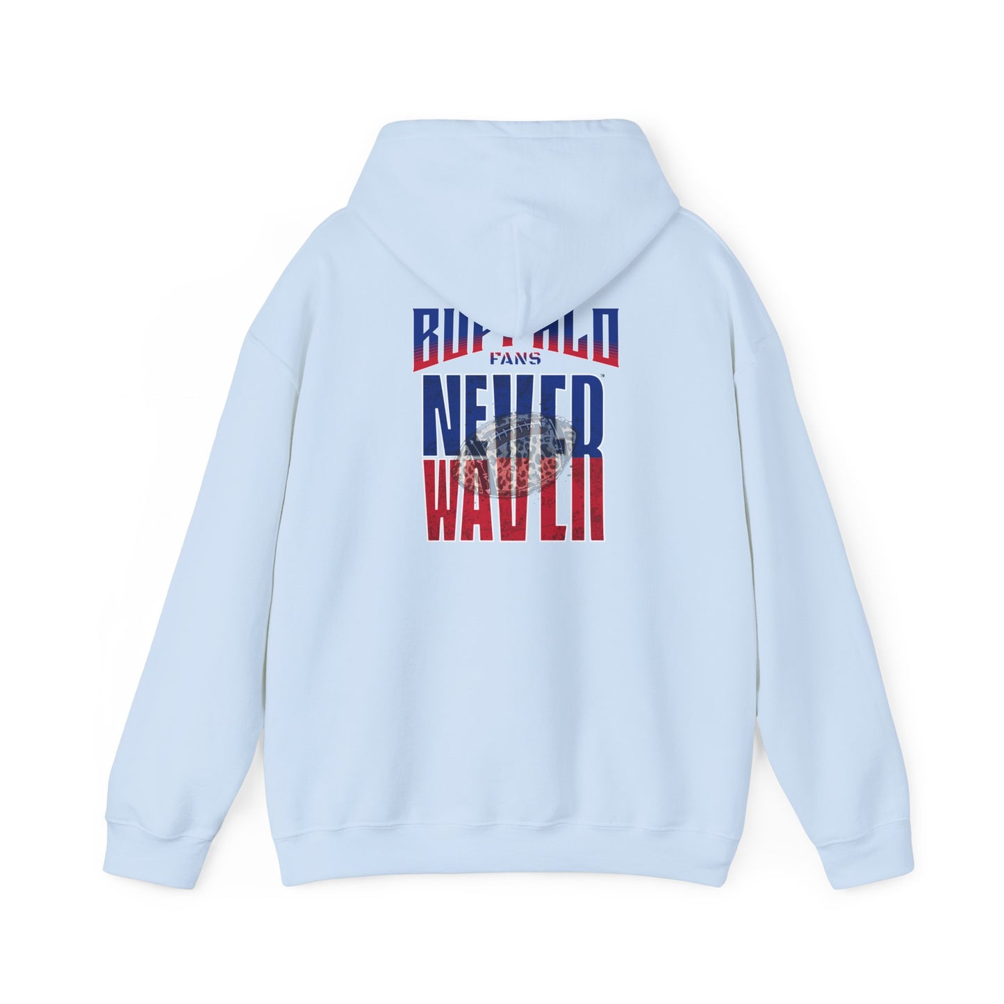 Buffalo Fans Never Waver W-Leopard Football Unisex Heavy Blend™ Hooded Sweatshirt