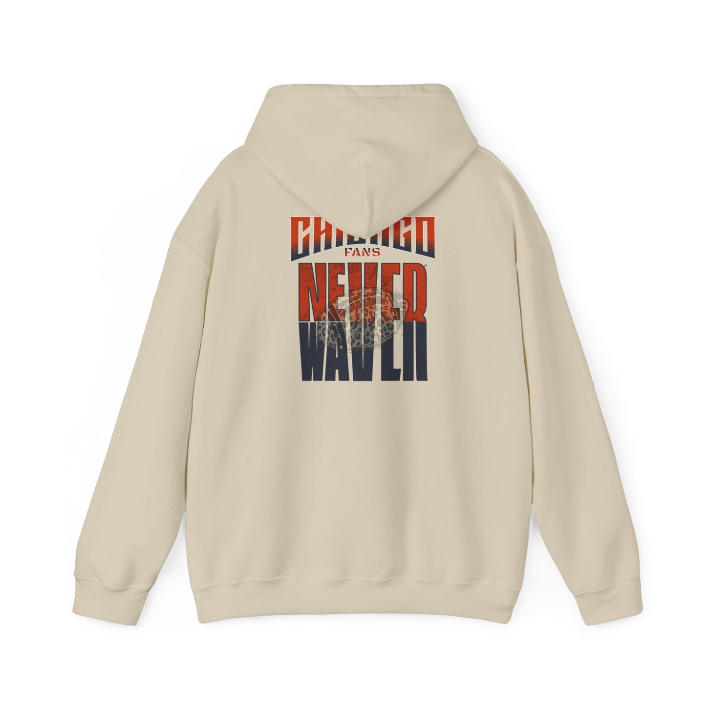 Chicago Fans Never Waver W-Leopard Football Unisex Heavy Blend™ Hooded Sweatshirt