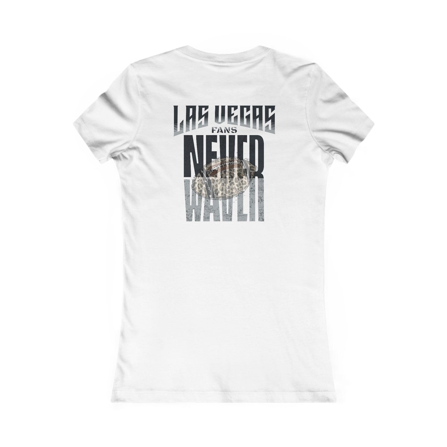 Las Vegas Fans Never Waver W-Leopard Football Women's Favorite Tee