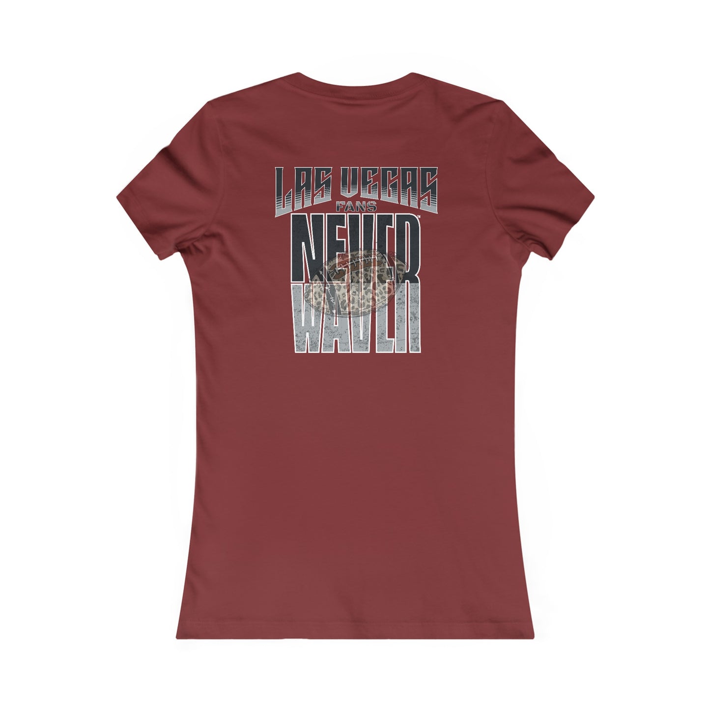 Las Vegas Fans Never Waver W-Leopard Football Women's Favorite Tee