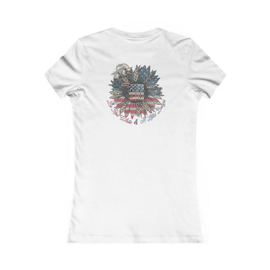 Never Waver Be Red White And a Little Bougie Women's Favorite Tee