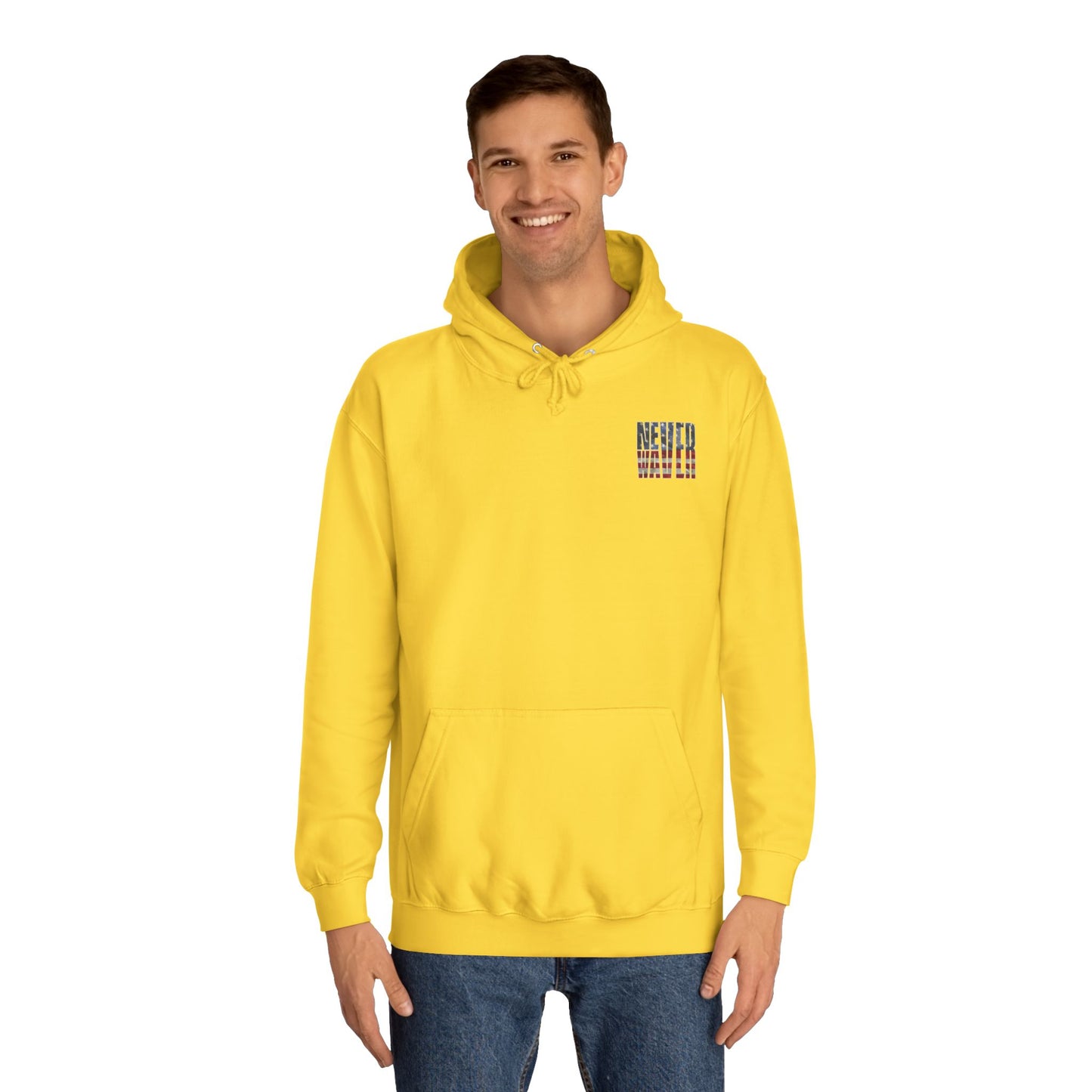 Never Waver Definition Unisex College Hoodie