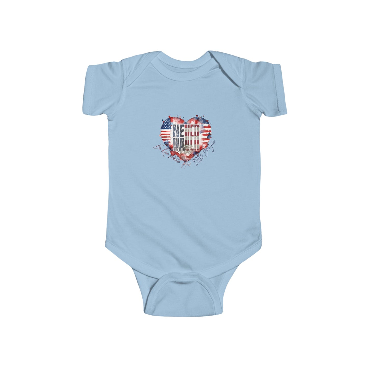 Never Waver Be Red White and a Little Bougie Infant Fine Jersey Bodysuit