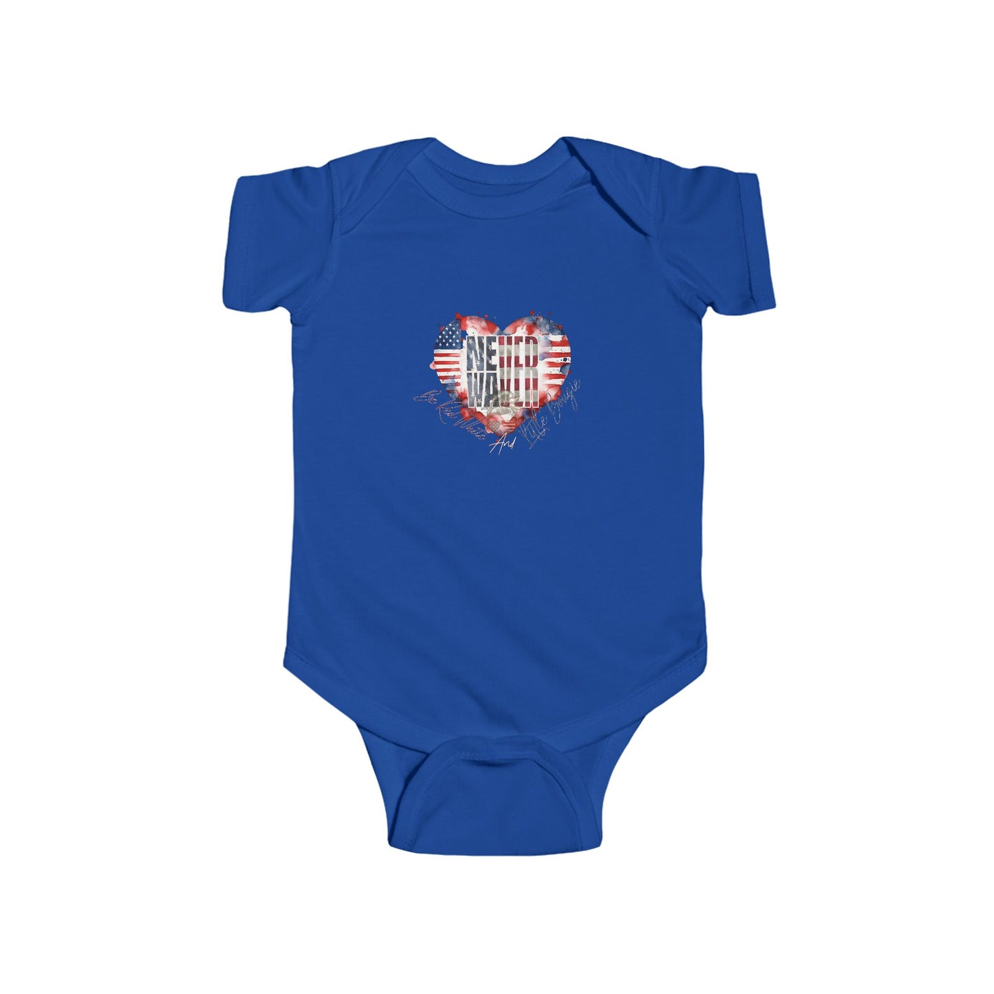 Never Waver Be Red White and a Little Bougie Infant Fine Jersey Bodysuit