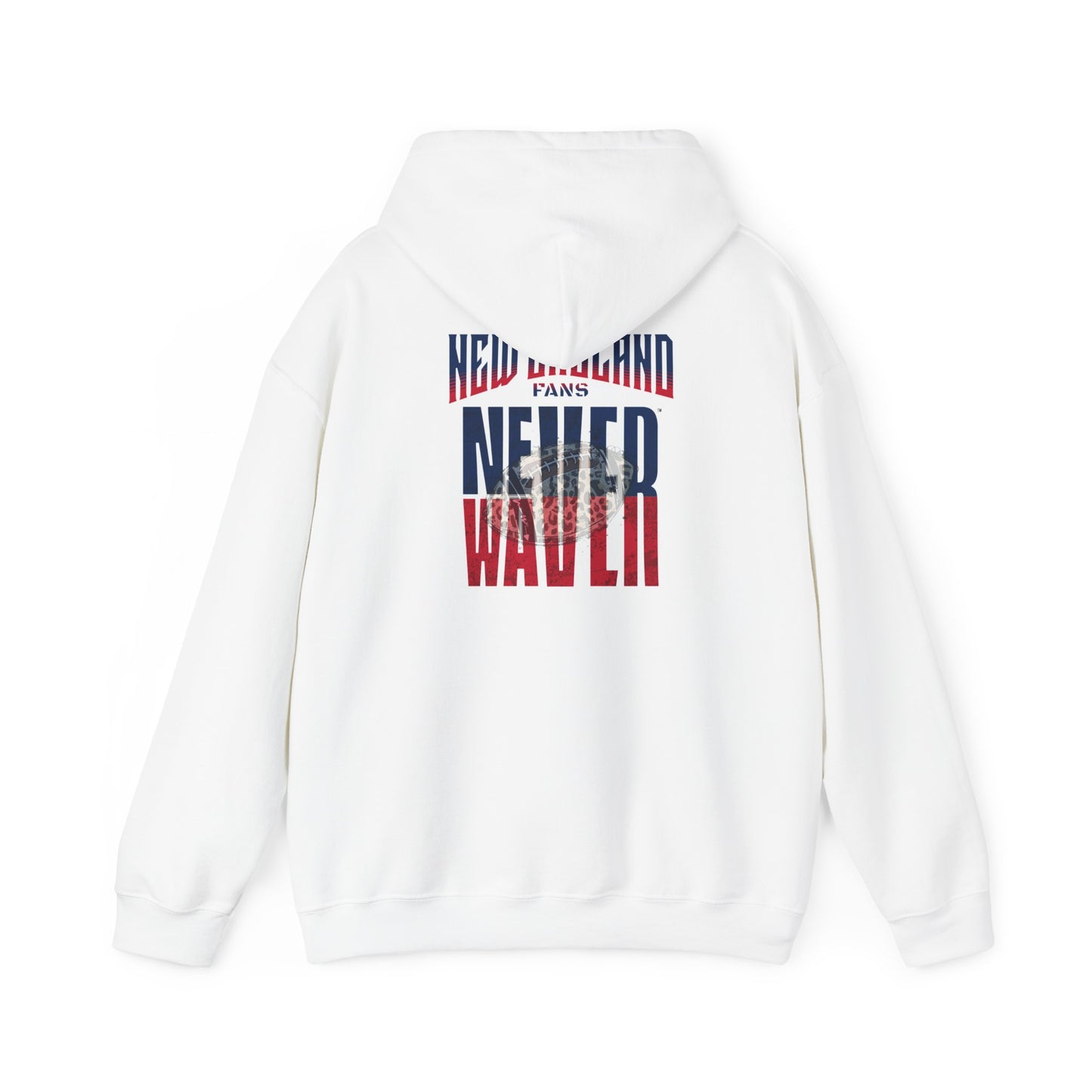 New England Fans Never Waver W-Leopard Football Unisex Heavy Blend™ Hooded Sweatshirt