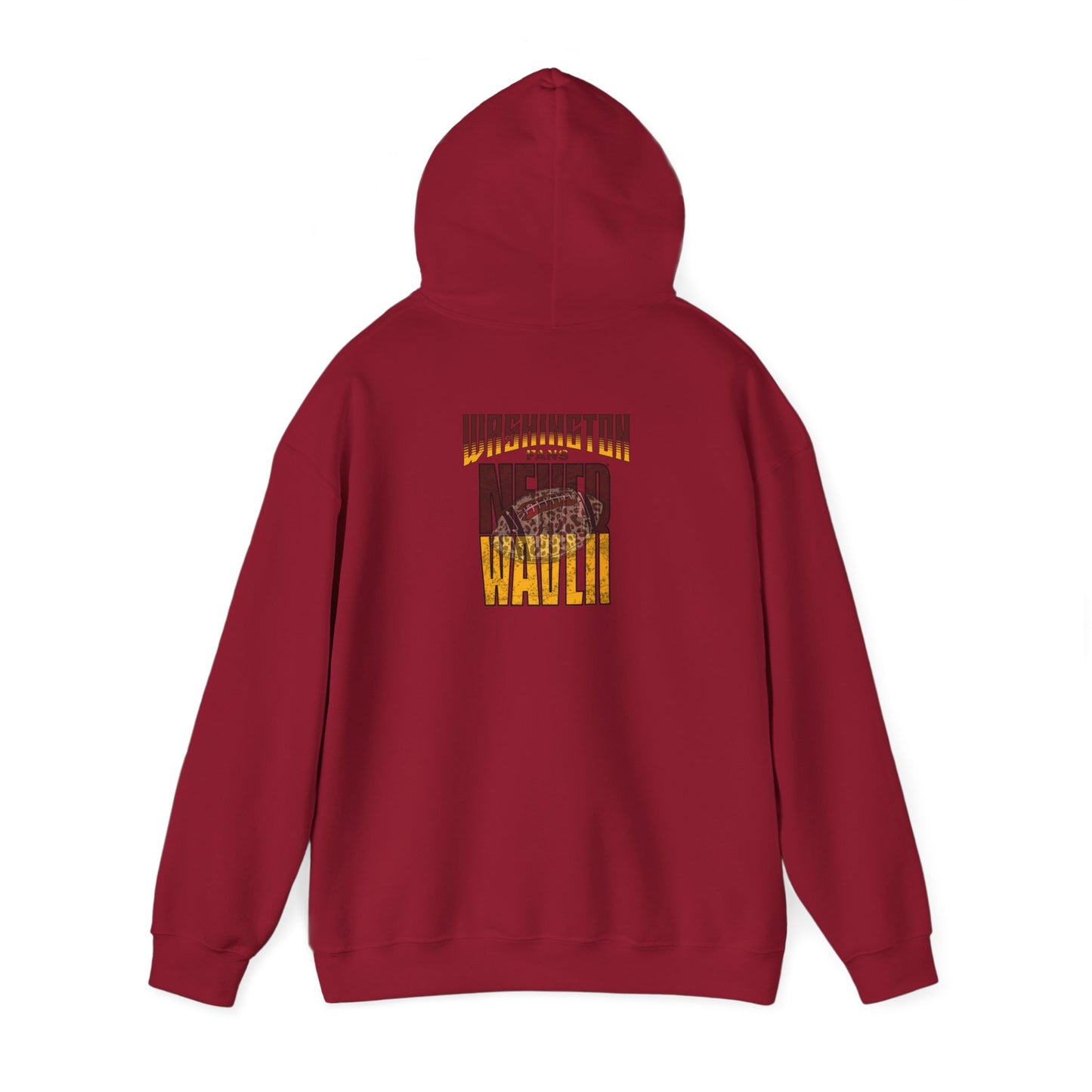 Washington Fans Never Waver W-Leopard Football Unisex Heavy Blend™ Hooded Sweatshirt