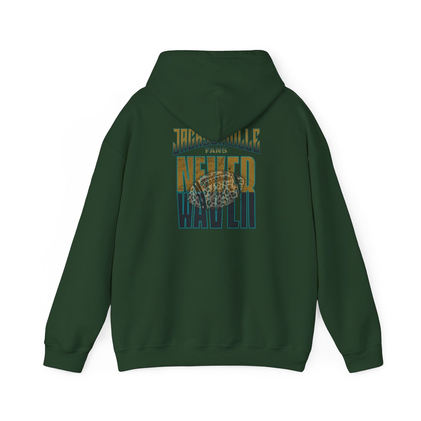 Jacksonville Fans Never Waver W-Leopard Football Unisex Heavy Blend™ Hooded Sweatshirt