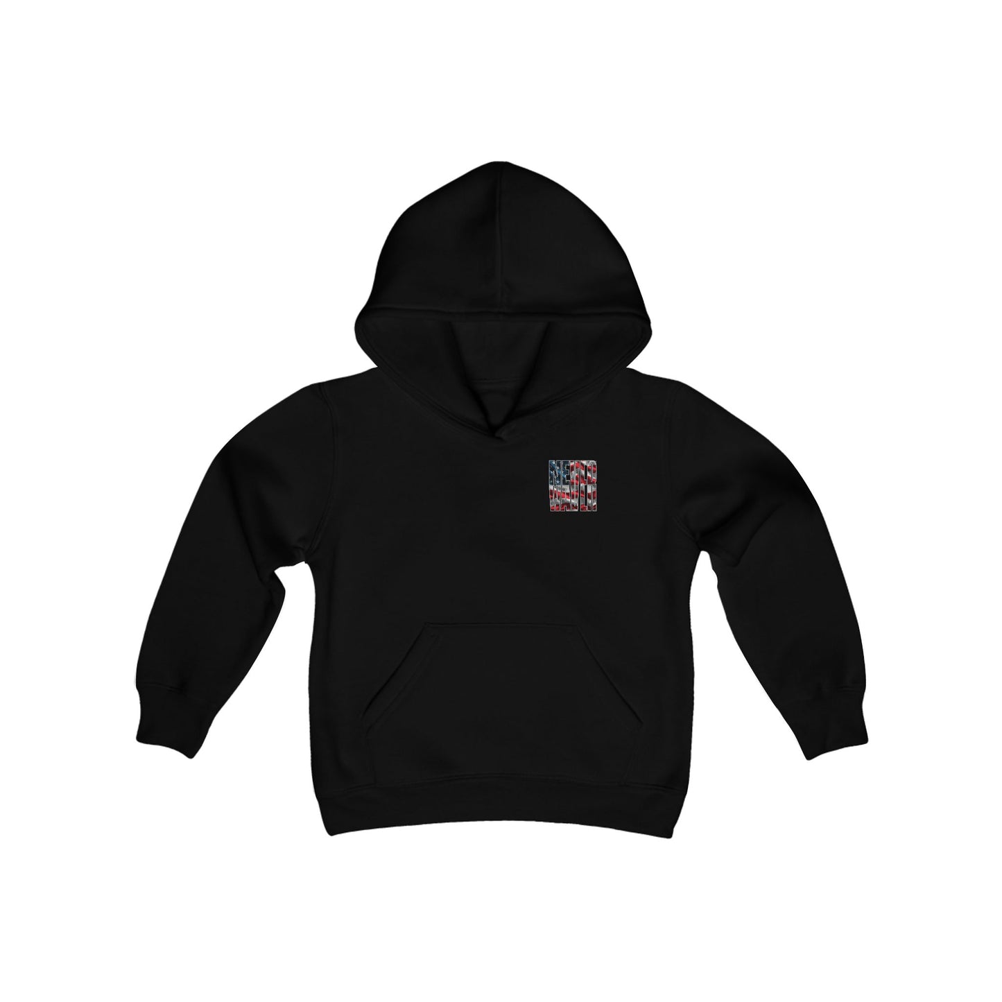 #2 May you have the Courage to Never Waver Like President Trump Vintage-Inspired Youth Hoodie with American Flag Design