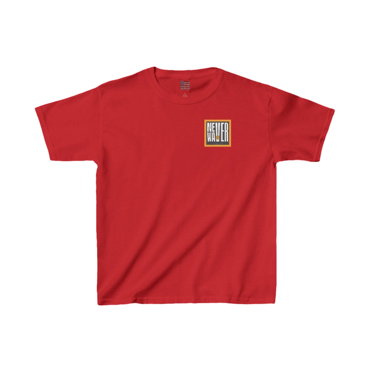 Kids Heavy Cotton™ Tee -NEVER WAVER Be The Light Design - Stylish, Comfortable Everyday Wear