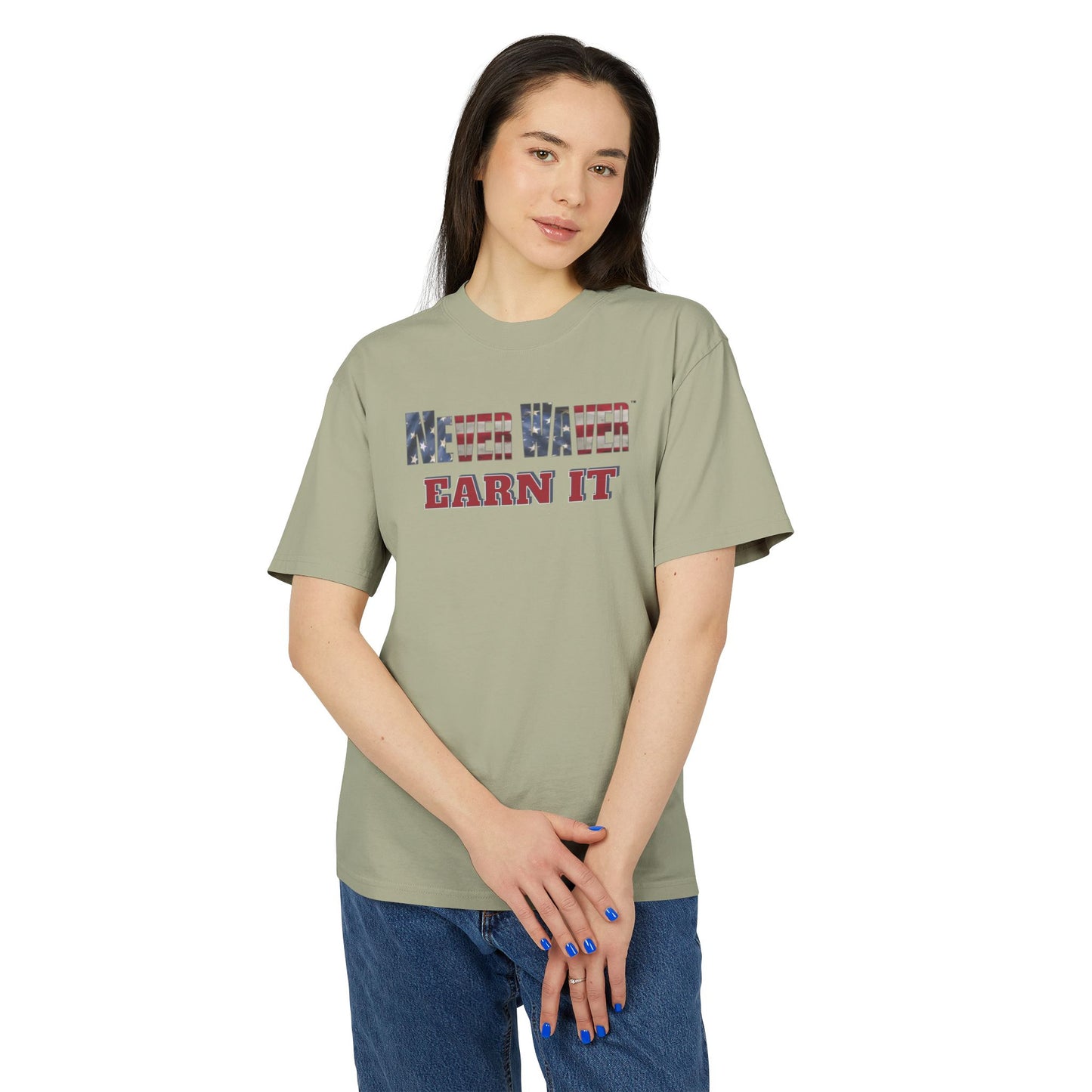 Never Waver Earn It Unisex Heavy Faded Tee