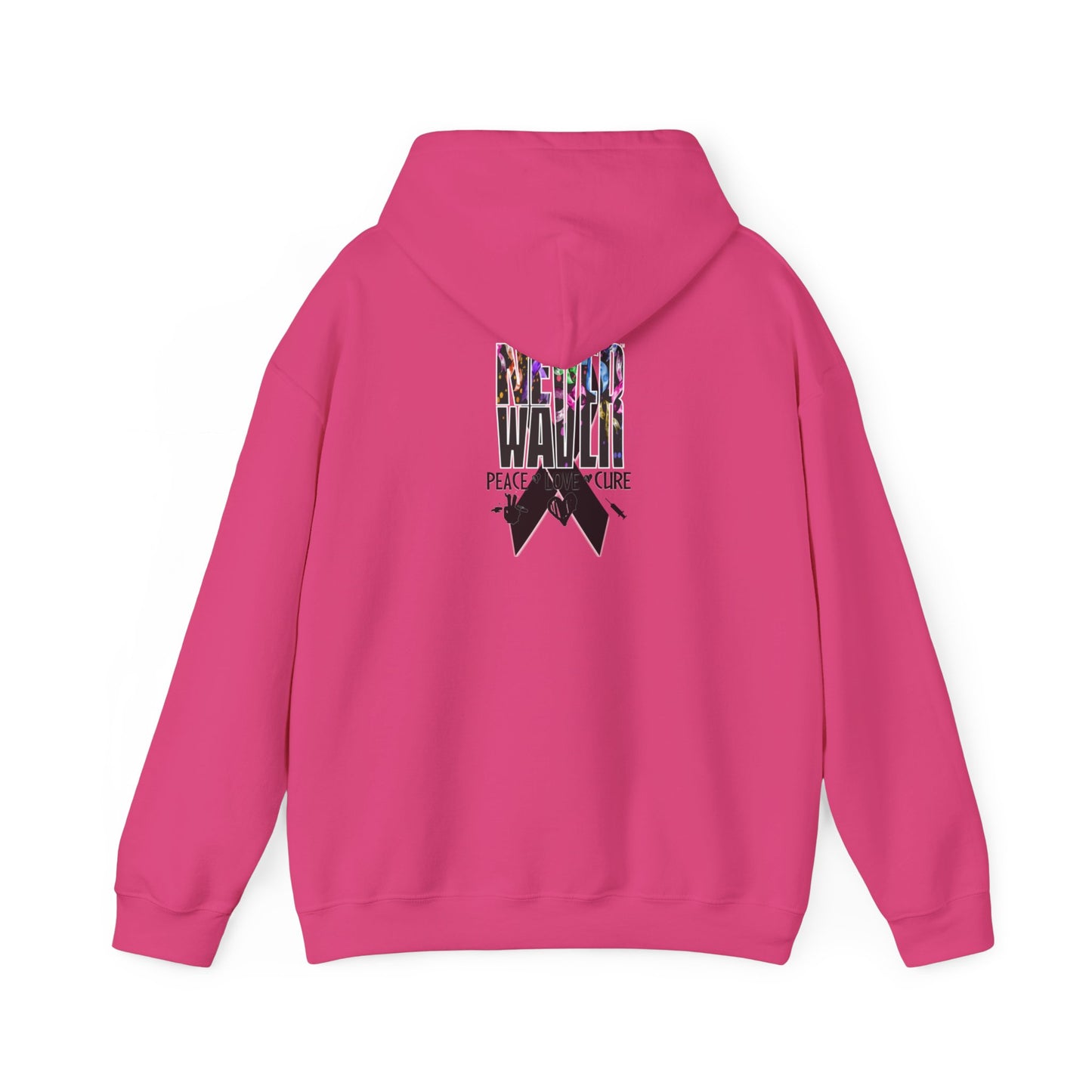 Never Waver Peace Love Cure Unisex Heavy Blend™ Hooded Sweatshirt