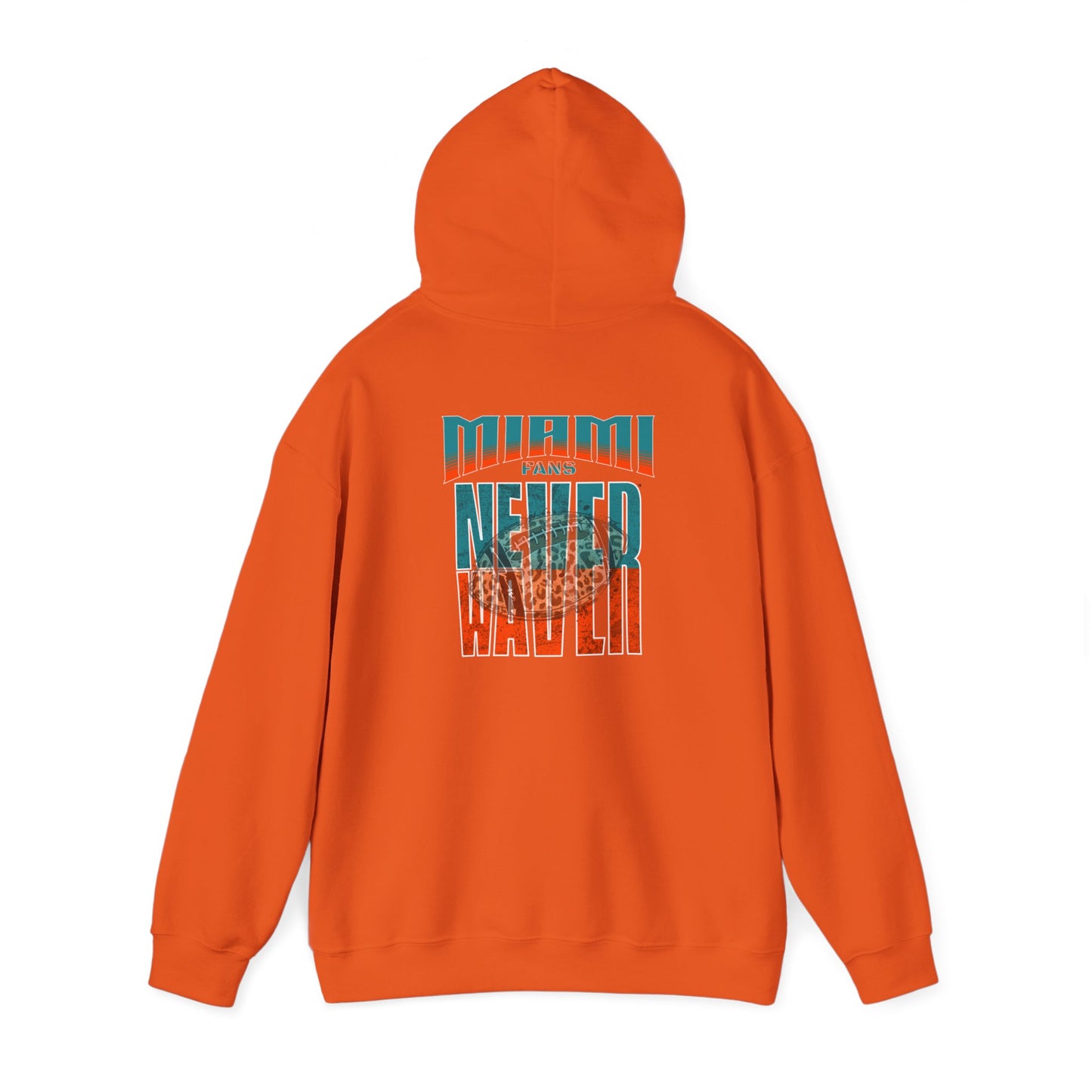 Miami Fans Never Waver W-Leopard Football Unisex Heavy Blend™ Hooded Sweatshirt