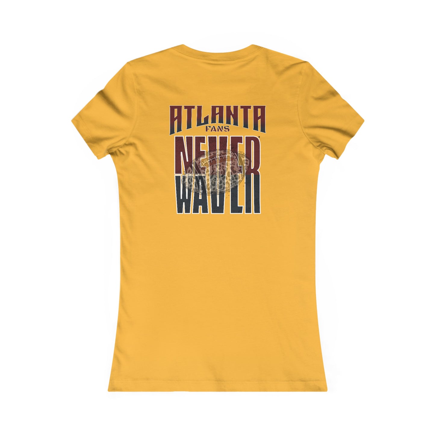 Atlanta Fans Never Waver W-Leopard Football Women's Favorite Tee