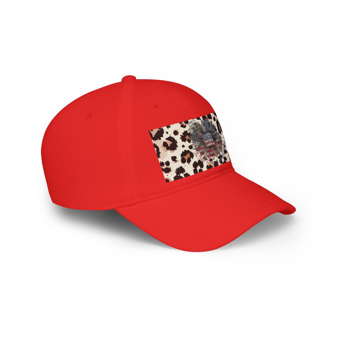 Never Waver Be Red White and A Little Bougie, With this Patriotic Animal Print Baseball Cap