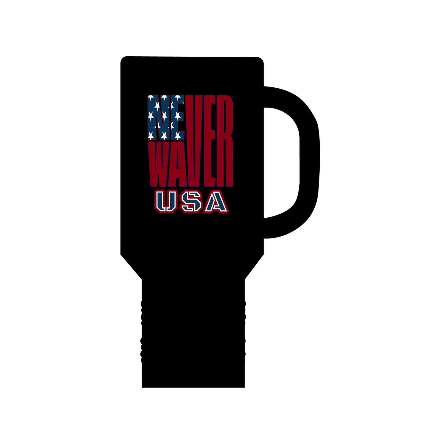 Never Waver USA Insulated Travel Mug, 40oz