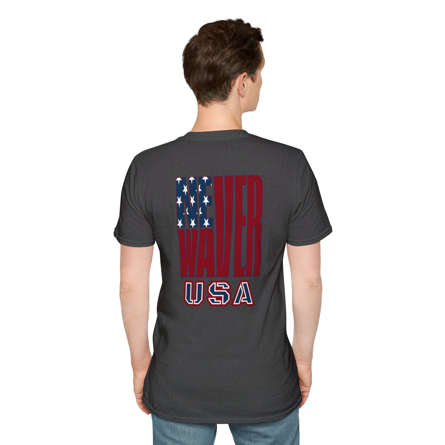 Never Waver USA Unisex Softstyle T-Shirt