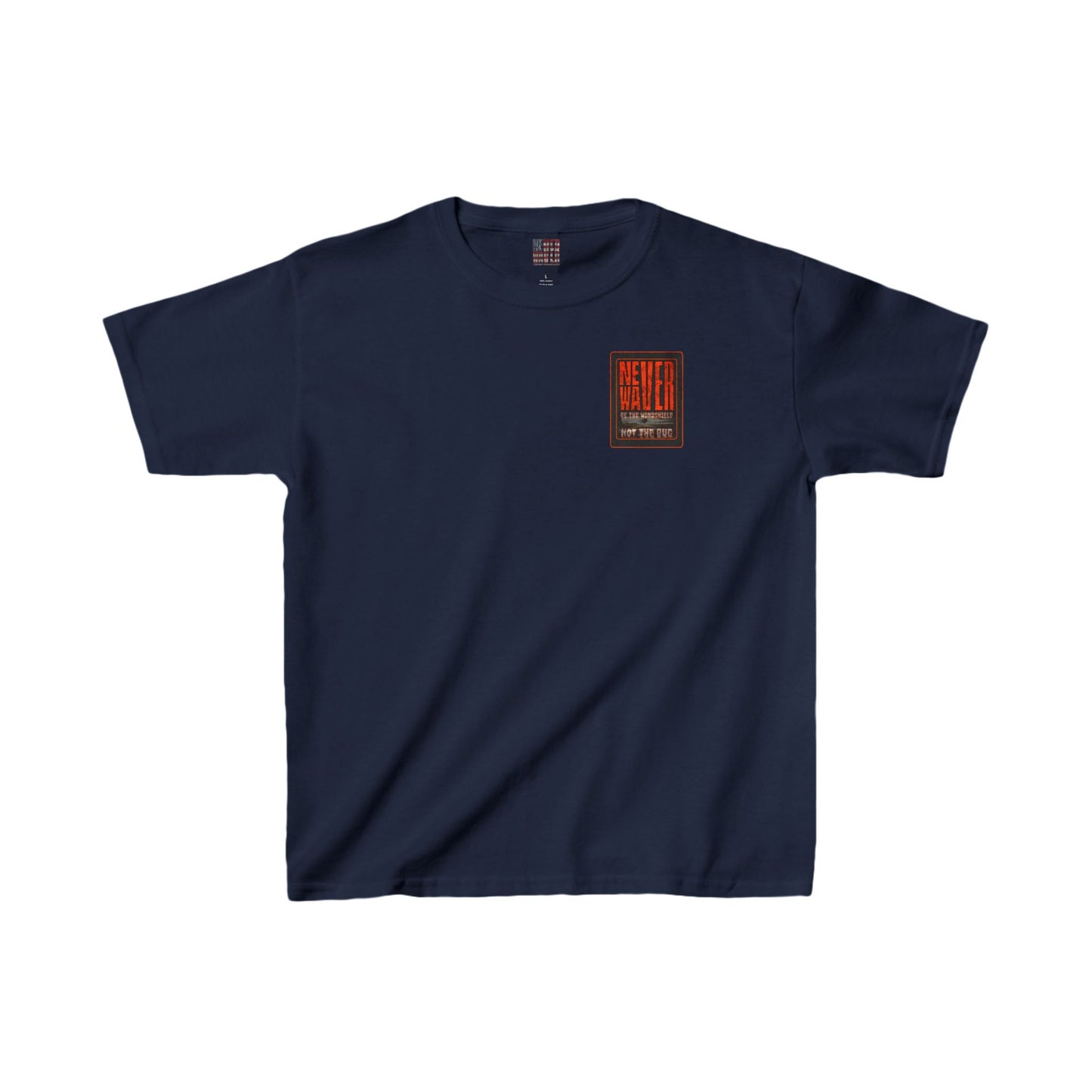 Kids Heavy Cotton™ Tee -Never Waver be the Windshield- Stylish, Comfortable Everyday Wear