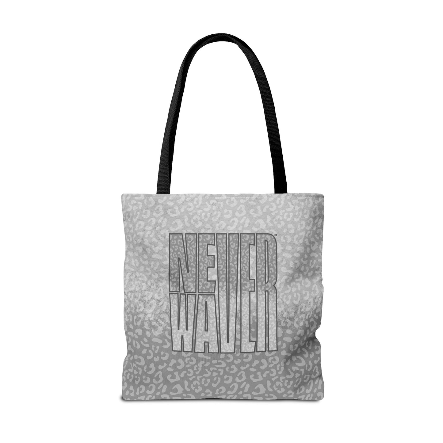 Never Waver Mamma Gray Leopard Tote Bag (AOP)