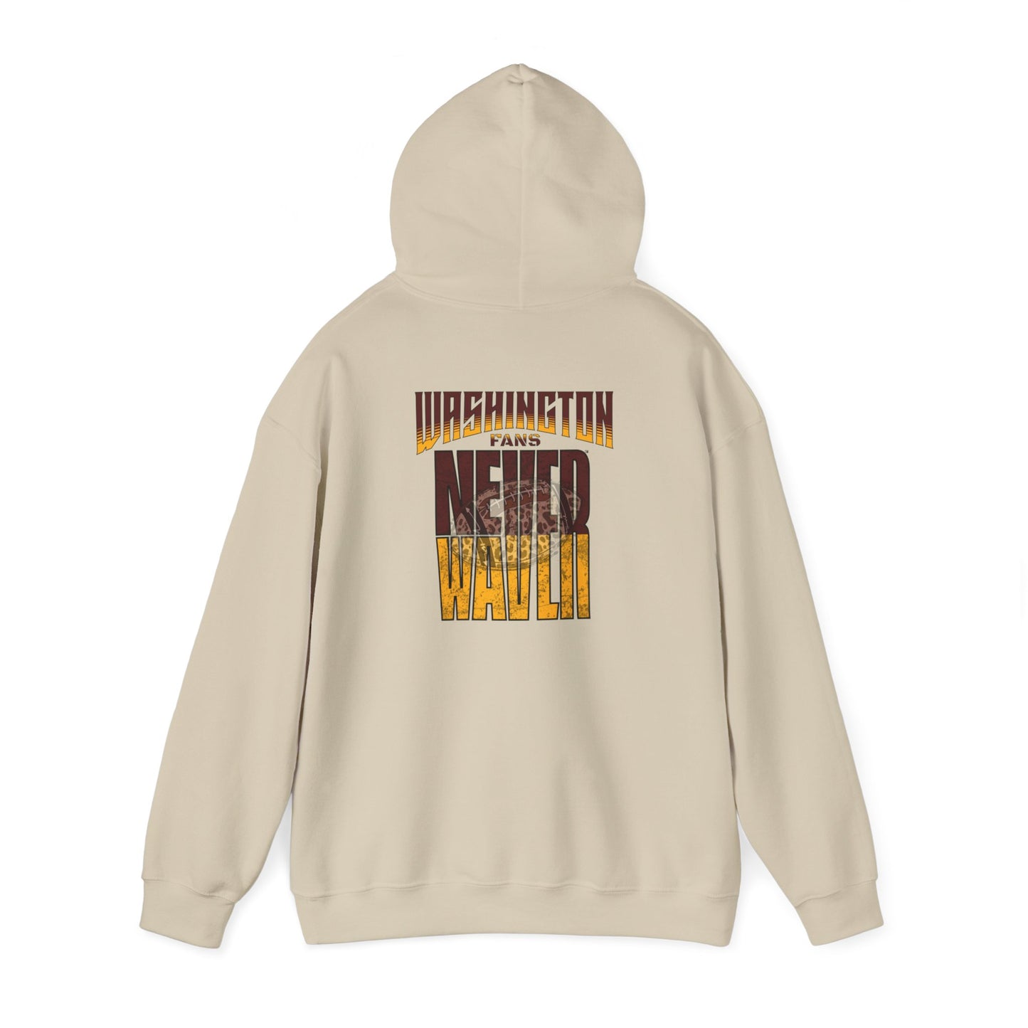 Washington Fans Never Waver W-Leopard Football Unisex Heavy Blend™ Hooded Sweatshirt