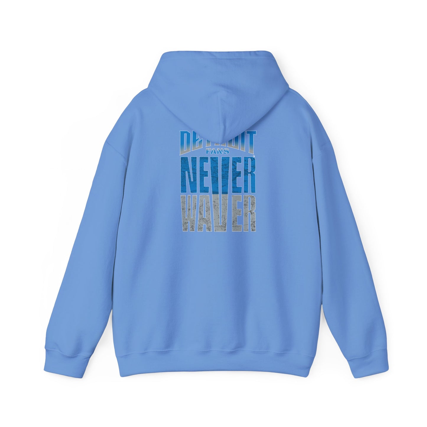 Unisex Heavy Blend™ Hooded Sweatshirt - 'Detroit Fans Never Waver' Inspirational Hoodie for Fans