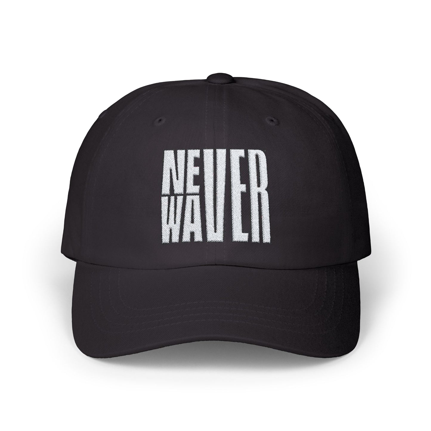 Never Waver  Embroidered Classic Dad Cap