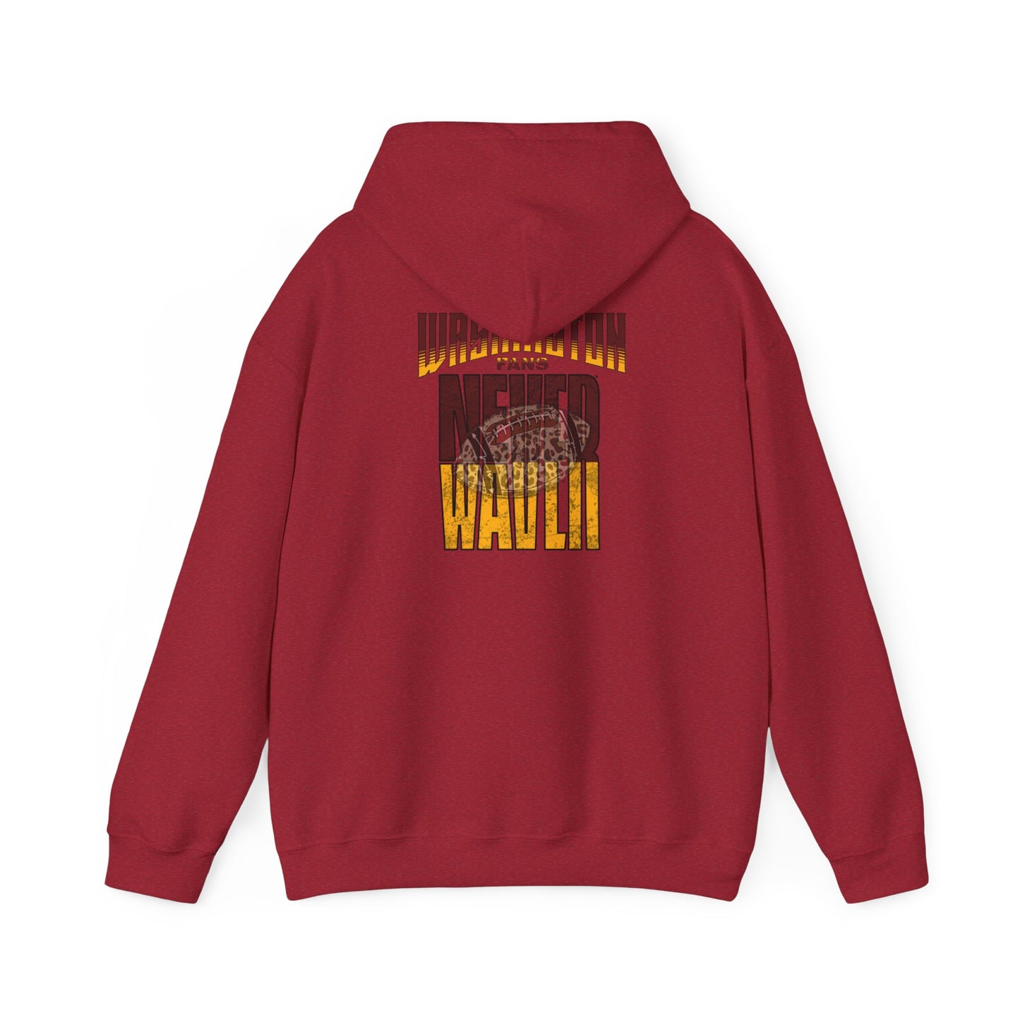 Washington Fans Never Waver W-Leopard Football Unisex Heavy Blend™ Hooded Sweatshirt