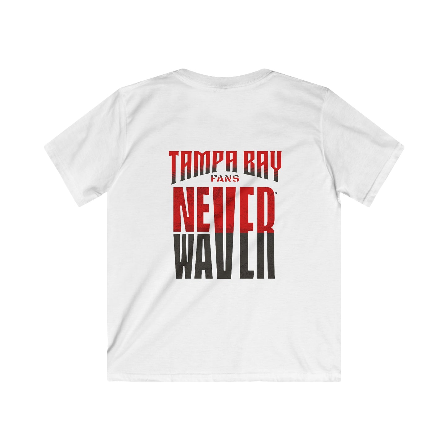 Tampa Bay Fans Never Waver Kids Softstyle Tee