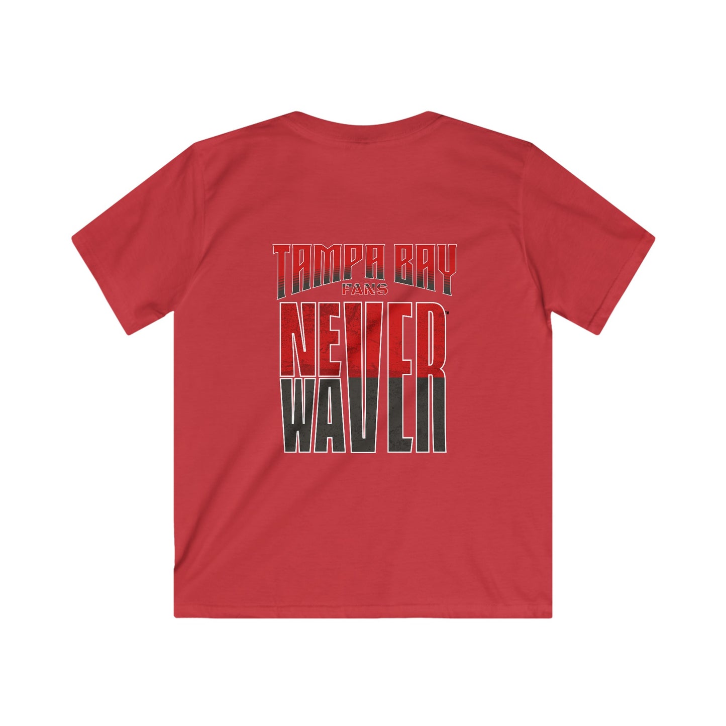 Tampa Bay Fans Never Waver Kids Softstyle Tee