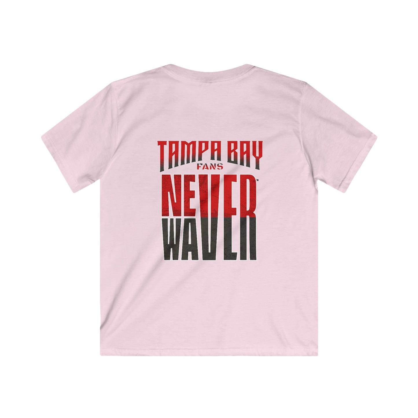 Tampa Bay Fans Never Waver Kids Softstyle Tee