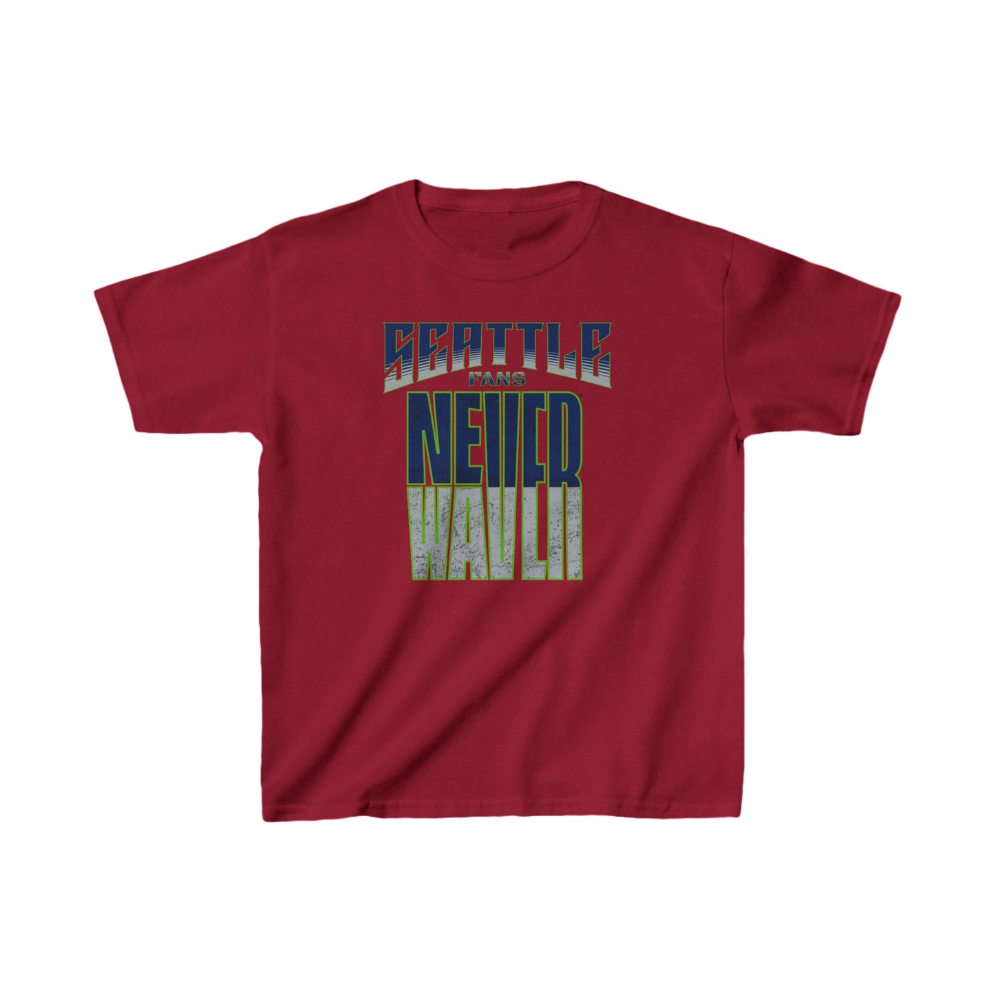 Seattle Fans Never Waver Kids Heavy Cotton™ Tee