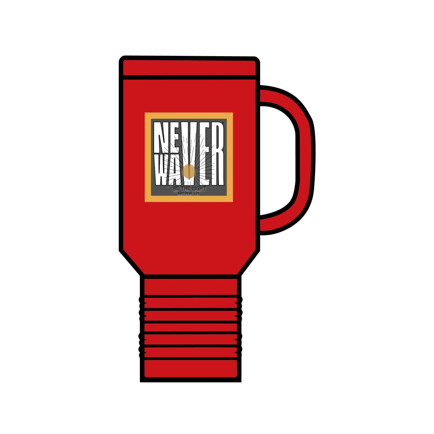 NEVER WAVER Be The Light Insulated Travel Mug, 40oz