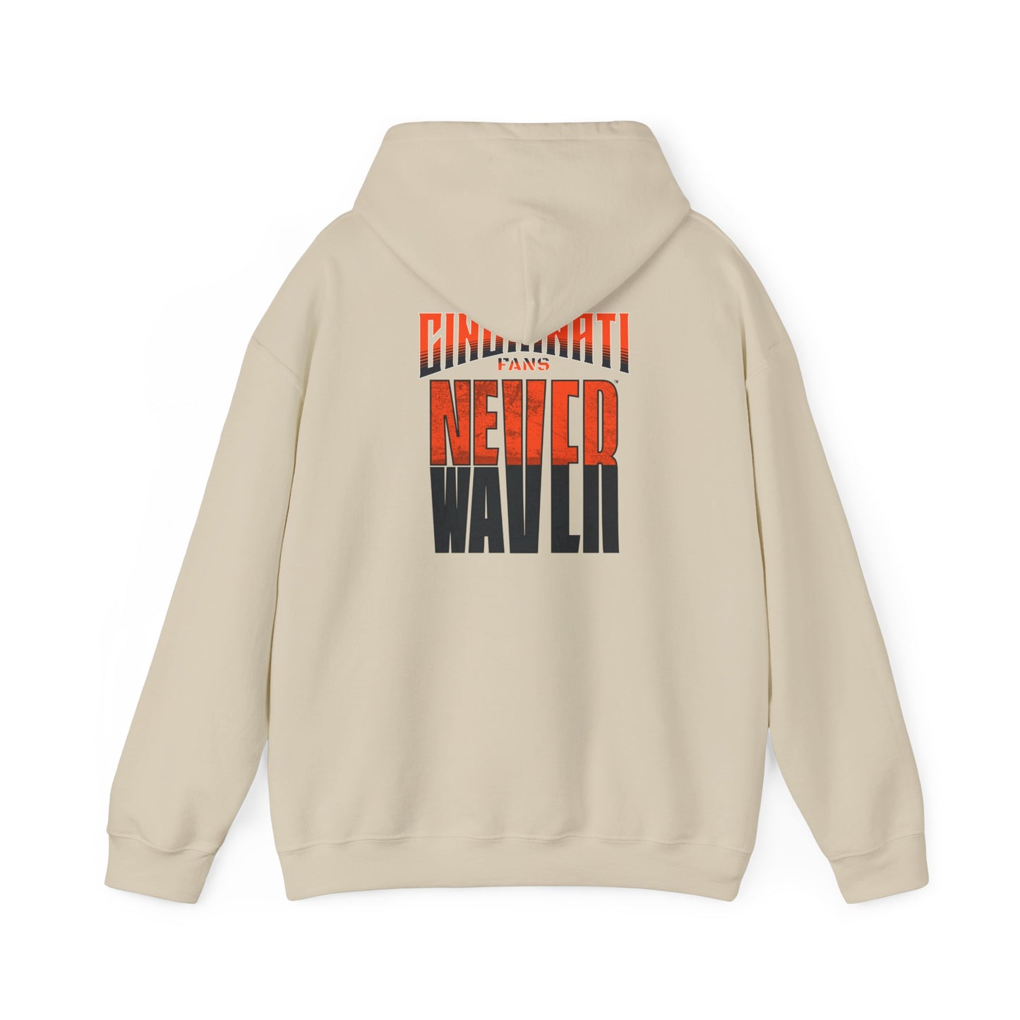 Cincinnati Fans Never Waver Unisex Heavy Blend™ Hooded Sweatshirt