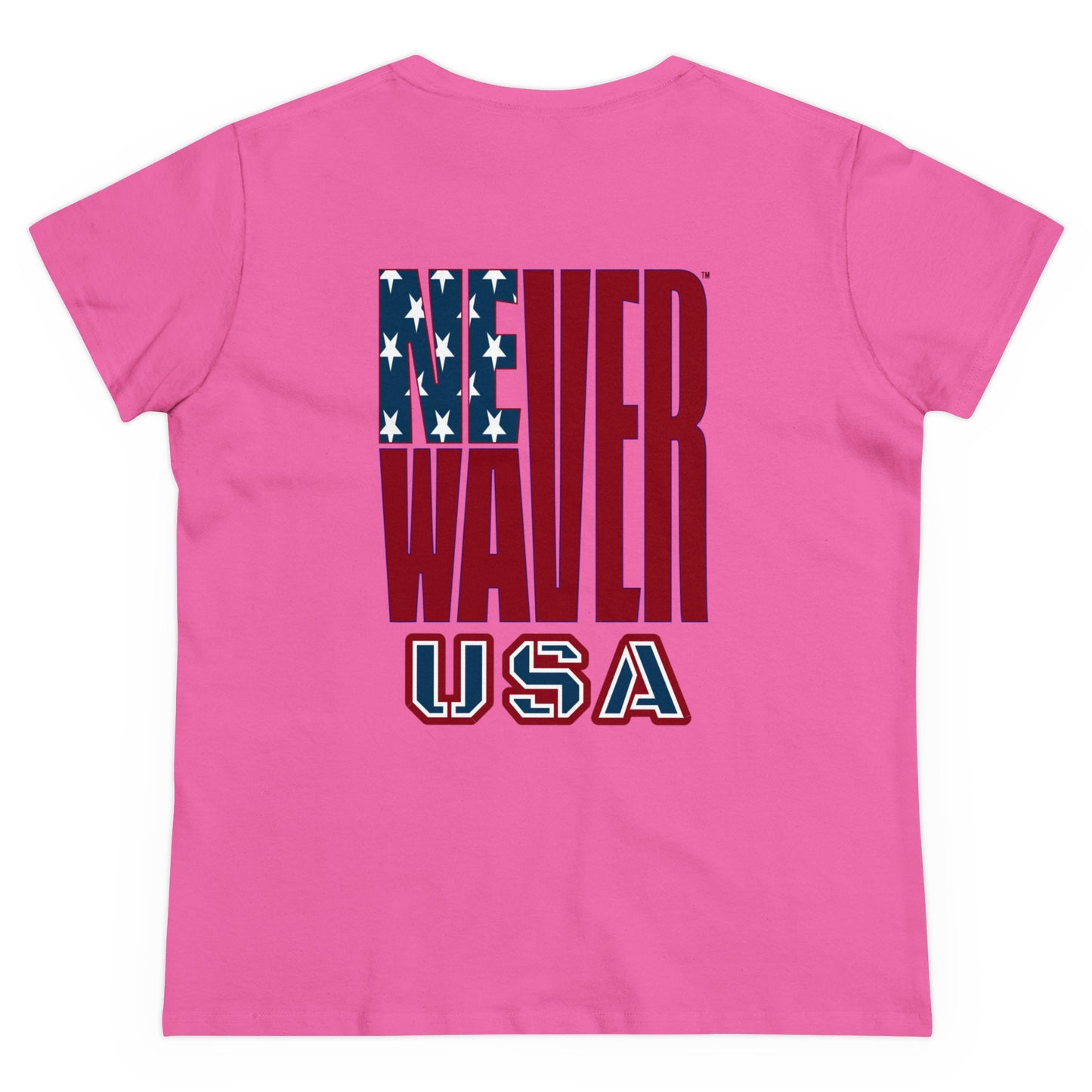 Never Waver USA Women's Midweight Cotton Tee