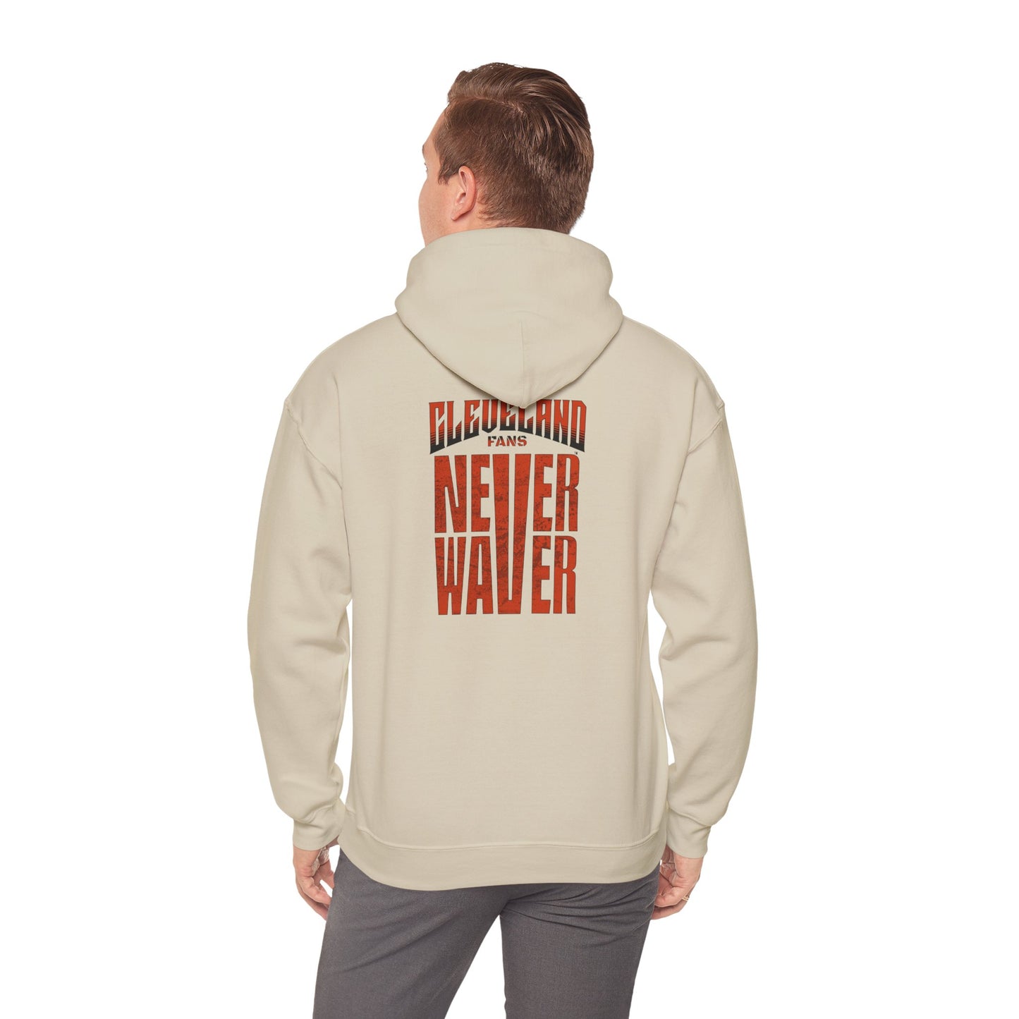 Cleveland Fans Never Waver Unisex Hooded Sweatshirt - Heavy Blend™