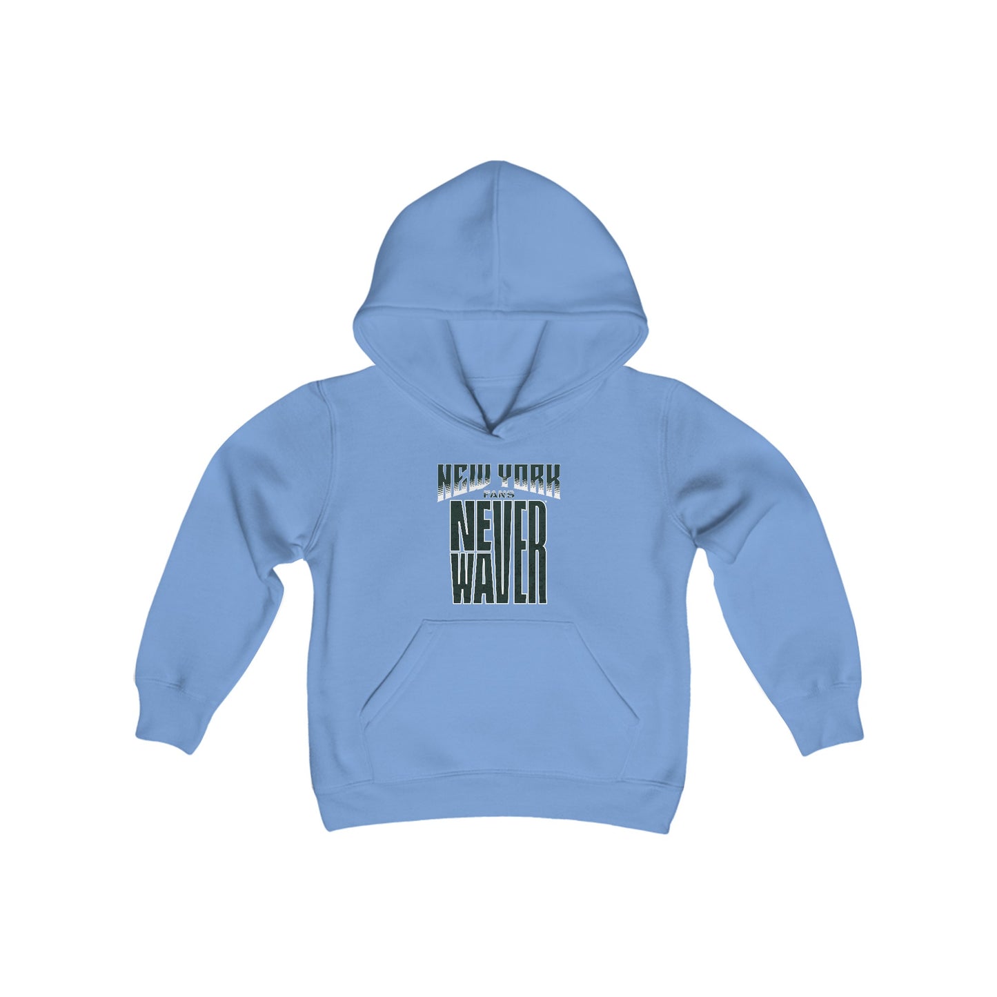 New York Fans Never Waver Youth Heavy Blend Hooded Sweatshirt