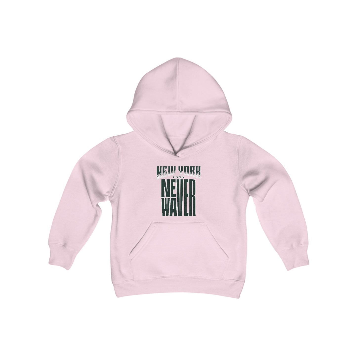 New York Fans Never Waver Youth Heavy Blend Hooded Sweatshirt