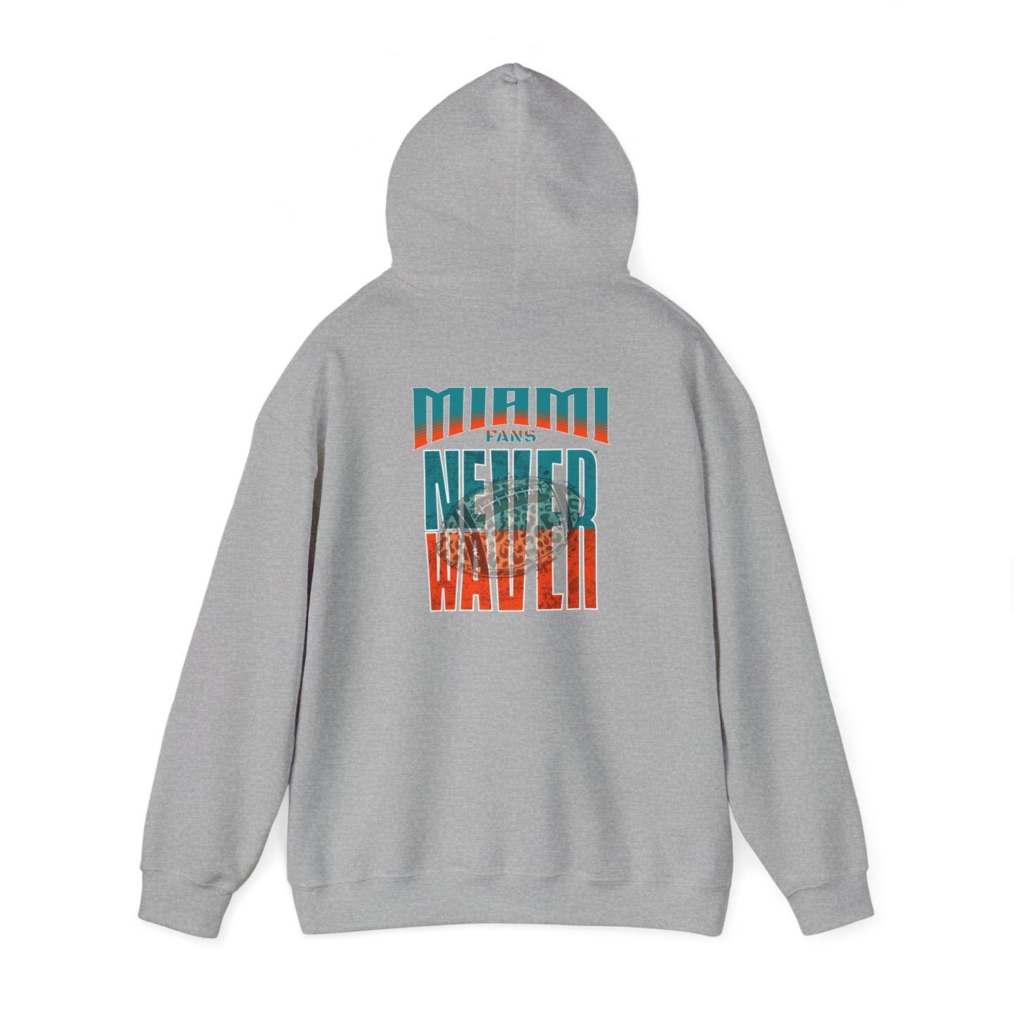 Miami Fans Never Waver W-Leopard Football Unisex Heavy Blend™ Hooded Sweatshirt