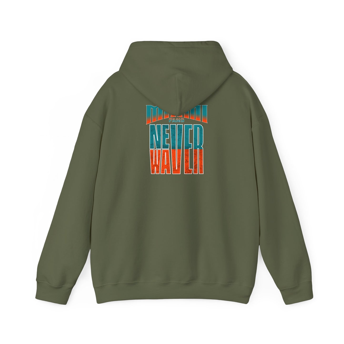 Miami Fans Never Waver Unisex Heavy Blend™ Hooded Sweatshirt