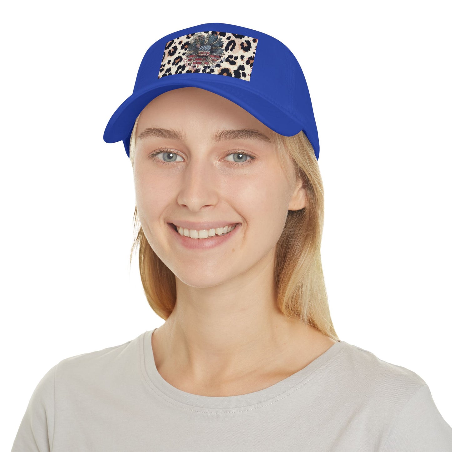 Never Waver Be Red White and A Little Bougie, With this Patriotic Animal Print Baseball Cap