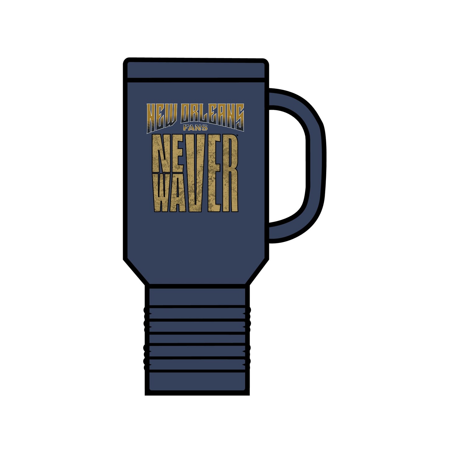 New Orleans Fans Never Waver Insulated Travel Mug, 40oz