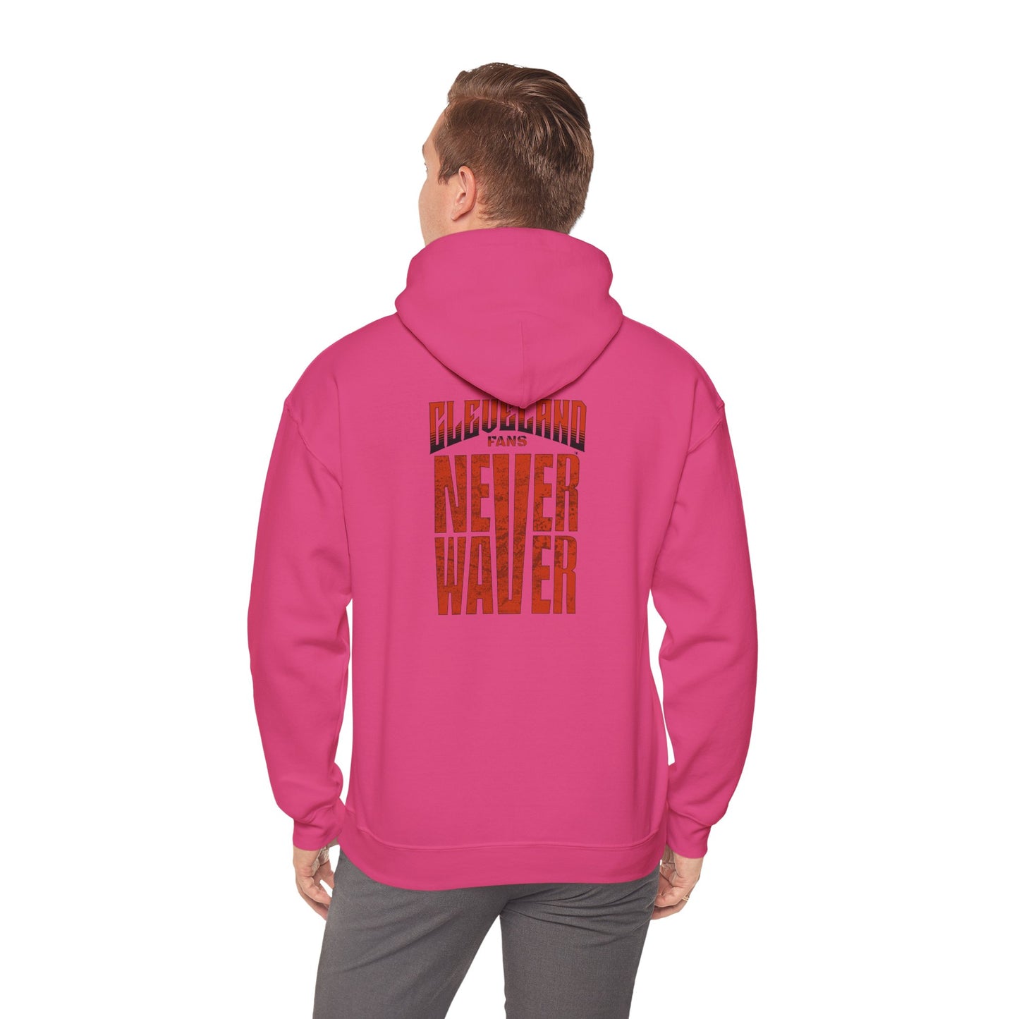 Cleveland Fans Never Waver Unisex Hooded Sweatshirt - Heavy Blend™