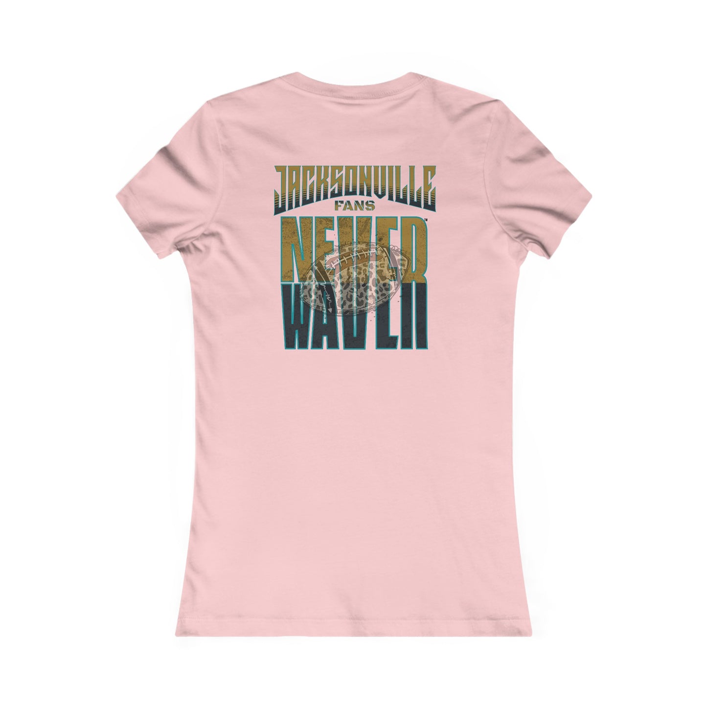 Jacksonville Fans Never Waver W-Leopard Football Women's Favorite Tee