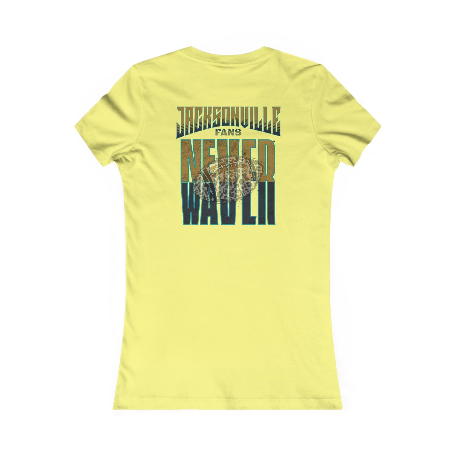 Jacksonville Fans Never Waver W-Leopard Football Women's Favorite Tee