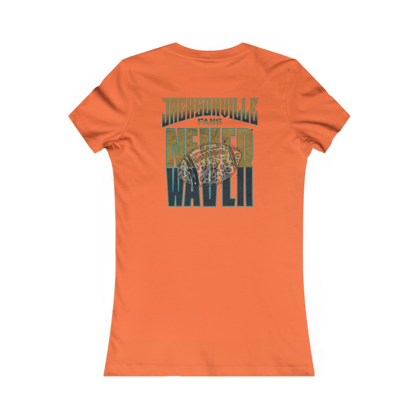 Jacksonville Fans Never Waver W-Leopard Football Women's Favorite Tee