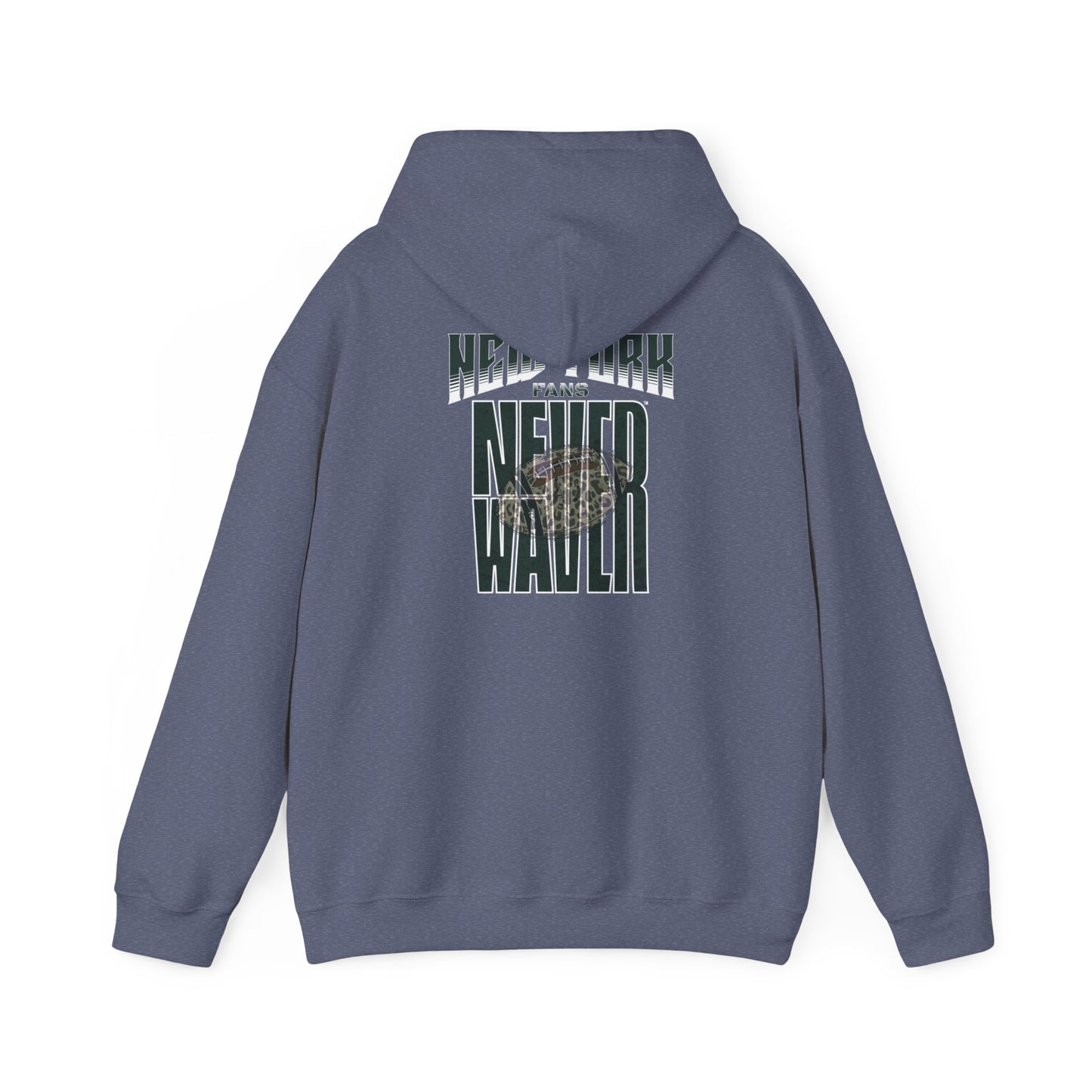 New York  Fans Never Waver W-Leopard Football Unisex Heavy Blend™ Hooded Sweatshirt