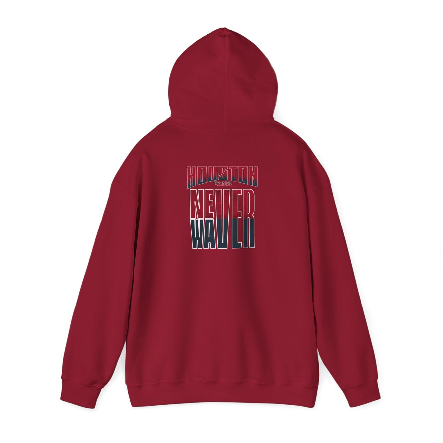 Huston Fans Never Waver Unisex Heavy Blend™ Hooded Sweatshirt