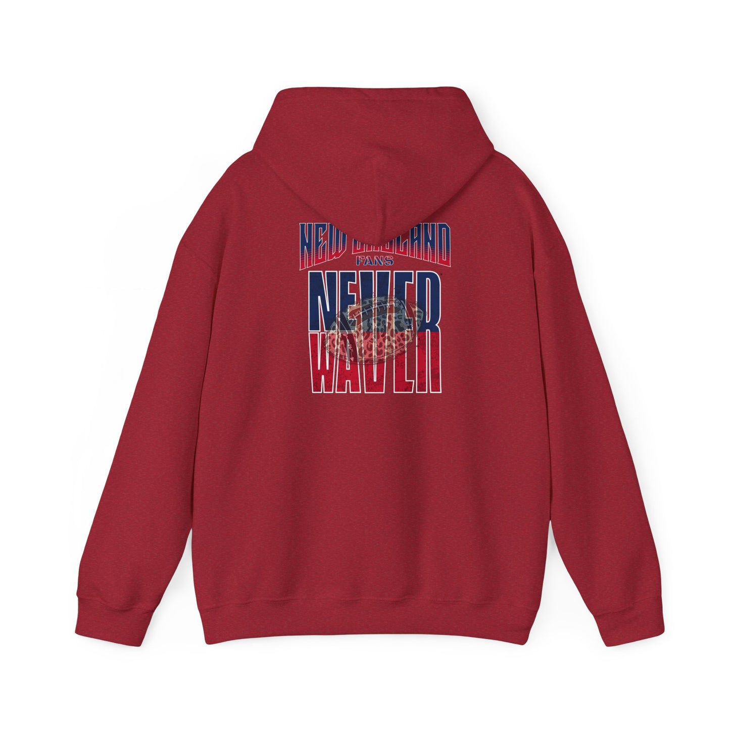 New England Fans Never Waver W-Leopard Football Unisex Heavy Blend™ Hooded Sweatshirt