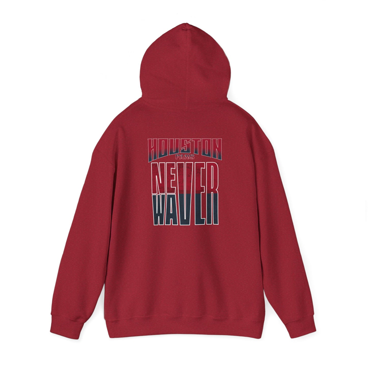 Huston Fans Never Waver Unisex Heavy Blend™ Hooded Sweatshirt